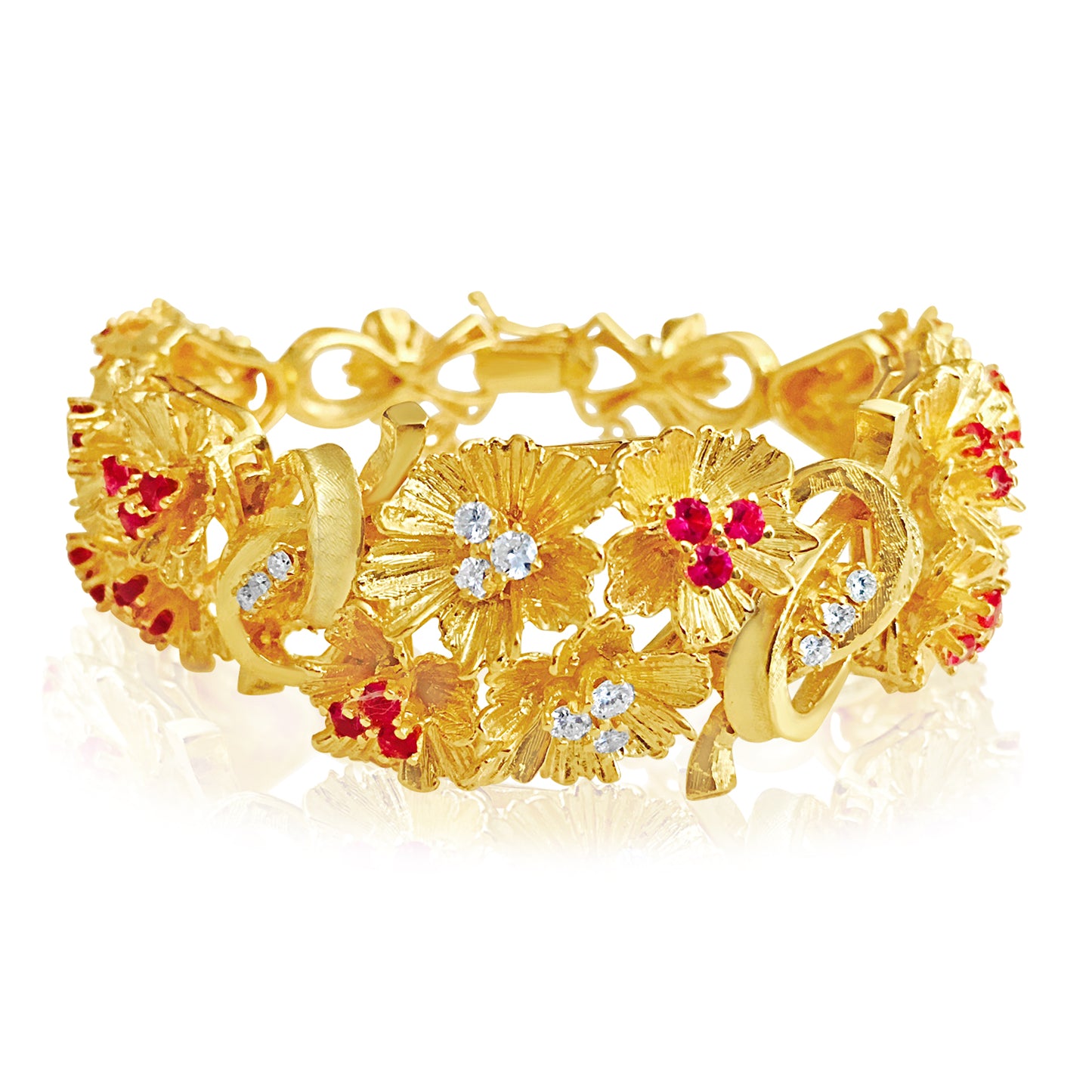 Vinatge 18K Gold 7 CARAT Burma Ruby Diamond Bracelet - Prince The Jeweler vinatge-18k-gold-7-carat-burma-ruby-diamond-bracelet, Bracelets, wk_end_auction