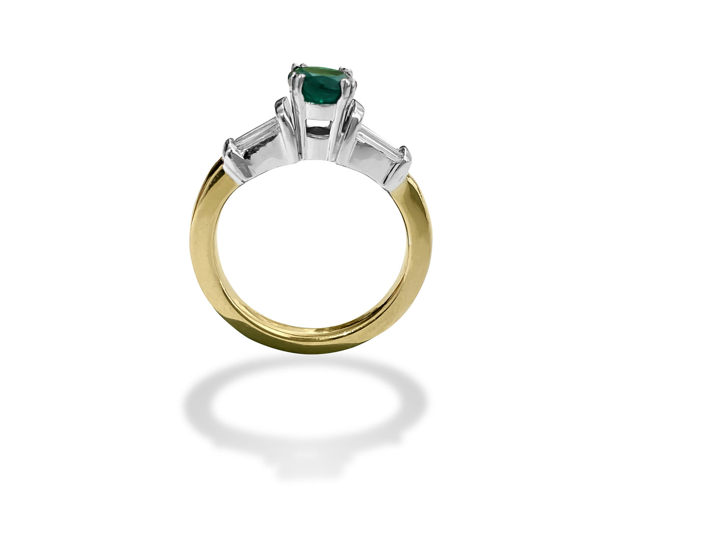 Vintage 14k Gold, Emerald & Diamond Engagement Ring - Prince The Jeweler vintage-14k-gold-emerald-diamond-engagement-ring, Rings