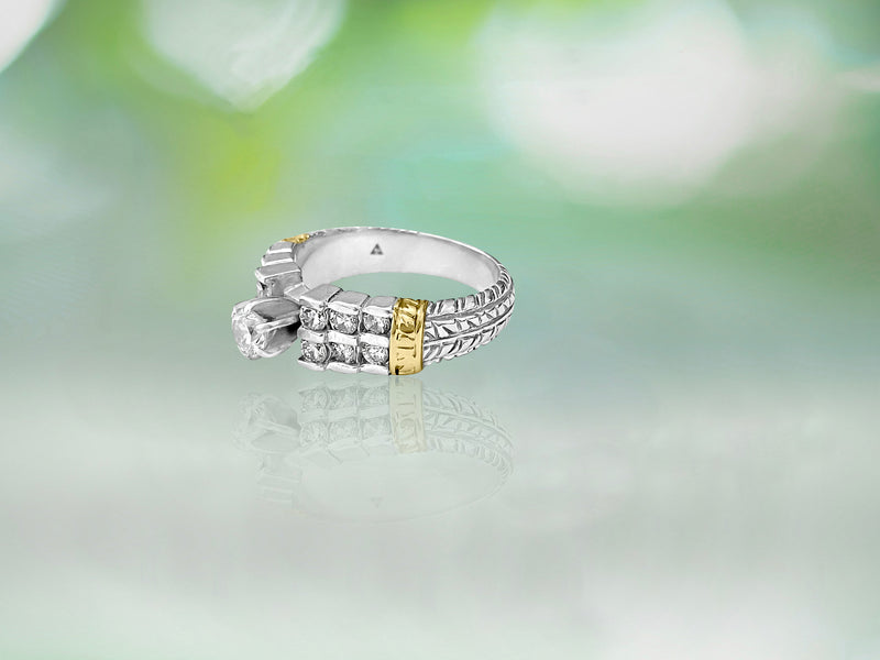 Vintage 14K Two Tone, Diamond Engagement Ring - Prince The Jeweler vintage-14k-two-tone-diamond-engagement-ring, Rings