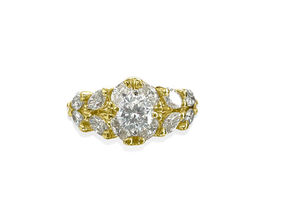 14K Gold, 1.85 CT Diamond Engagement Ring. - Prince The Jeweler 14k-gold-1-85-ct-diamond-engagement-ring, Rings