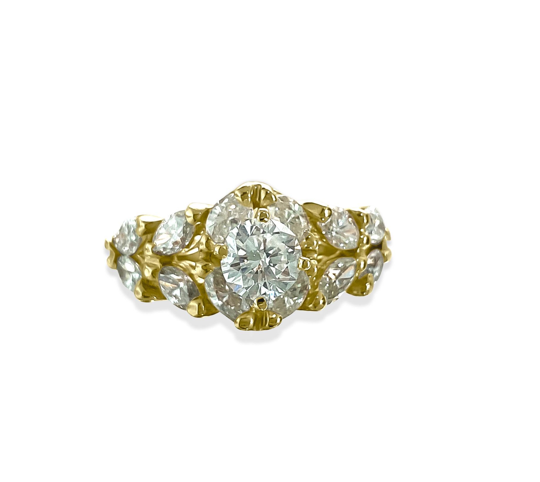 14K Gold, 1.85 CT Diamond Engagement Ring. - Prince The Jeweler 14k-gold-1-85-ct-diamond-engagement-ring, Rings