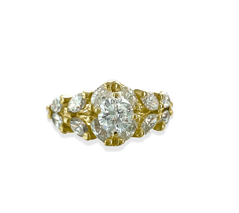 14K Gold, 1.85 CT Diamond Engagement Ring. - Prince The Jeweler 14k-gold-1-85-ct-diamond-engagement-ring, Rings