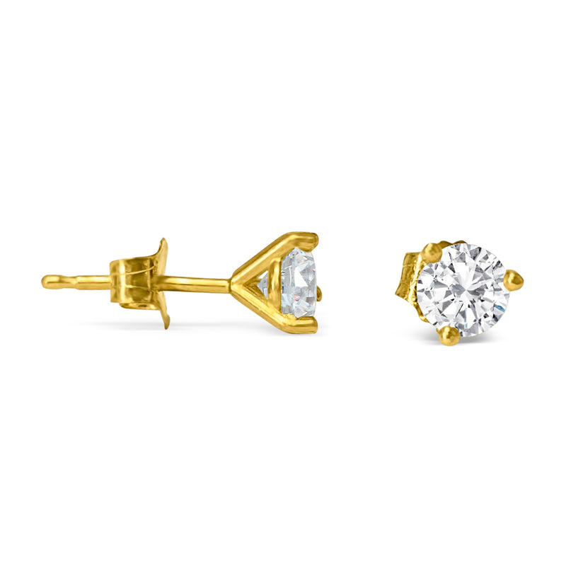 Martini Style 4mm VVS Diamond Studs in 14k Gold - Prince The Jeweler martini-style-4mm-vvs-diamond-studs-in-14k-gold, Earrings