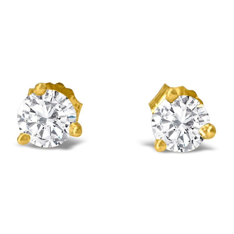 Martini Style 4mm VVS Diamond Studs in 14k Gold - Prince The Jeweler martini-style-4mm-vvs-diamond-studs-in-14k-gold, Earrings