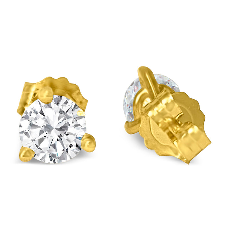 Martini Style 4mm VVS Diamond Studs in 14k Gold - Prince The Jeweler martini-style-4mm-vvs-diamond-studs-in-14k-gold, Earrings