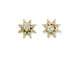 Infinite Brilliance, 1.00 CT Diamond & Gold Star Studs - Prince The Jeweler infinite-brilliance-1-00-ct-diamond-gold-star-studs, Earrings