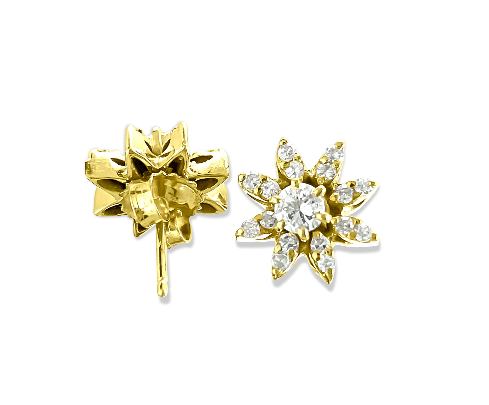 Infinite Brilliance, 1.00 CT Diamond & Gold Star Studs - Prince The Jeweler infinite-brilliance-1-00-ct-diamond-gold-star-studs, Earrings