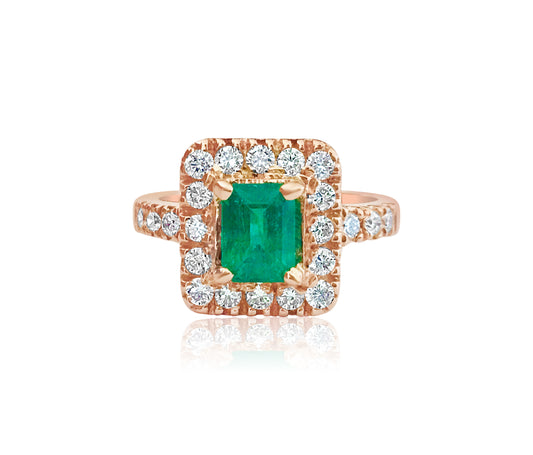 GIA certified, 14K Gold Emerald & Diamond Ring - Prince The Jeweler gia-certified-14k-gold-emerald-diamond-ring, Rings, wk_end_auction