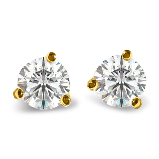 GIA certified 1.20 Carat VVS Diamond Stud Earrings in 14 Karat Gold - Prince The Jeweler gia-certified-1-20-carat-vvs-diamond-stud-earrings-in-14-karat-gold, Earrings