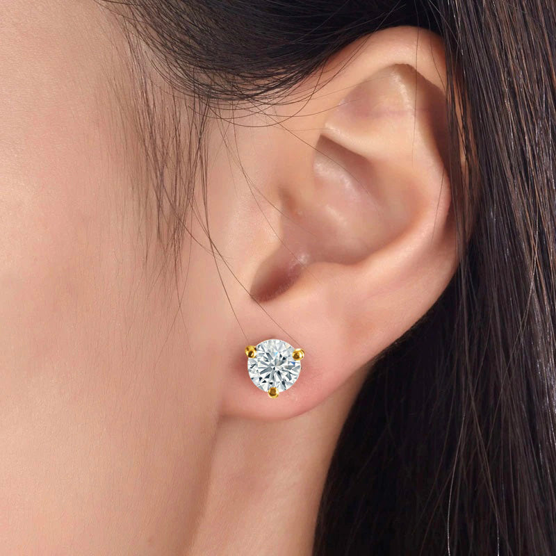 1 Carat VVS 1 Diamond Fabulous Yellow Gold Stud Earrings For Sale at  1stDibs  1 carat vvs diamond earrings vvs carat vvs earing