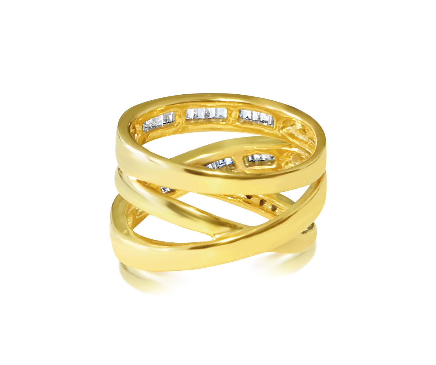 Criss cross 1.50 carat diamond and 14k gold ring. - Prince The Jeweler criss-cross-1-50-carat-diamond-and-14k-gold-ring, Rings