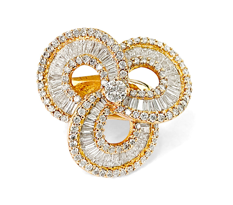 Ladies 18K Rose Gold, 5.00ct VS Diamond Cluster Ring - Prince The Jeweler ladies-18k-rose-gold-5-00ct-vs-diamond-cluster-ring, Rings