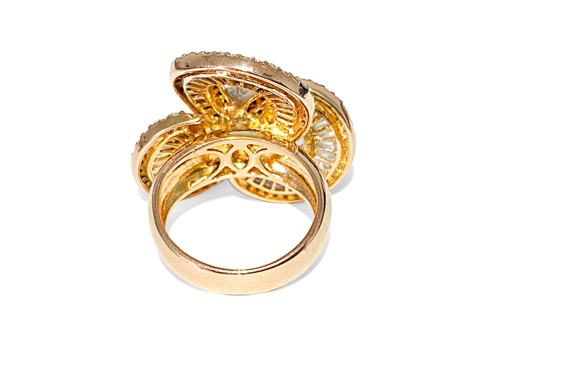 Ladies 18K Rose Gold, 5.00ct VS Diamond Cluster Ring - Prince The Jeweler ladies-18k-rose-gold-5-00ct-vs-diamond-cluster-ring, Rings