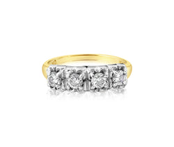 Vintage, Two Tone 0.48 CT Diamond & Gold Ring - Prince The Jeweler vintage-two-tone-0-48-ct-diamond-gold-ring, Rings