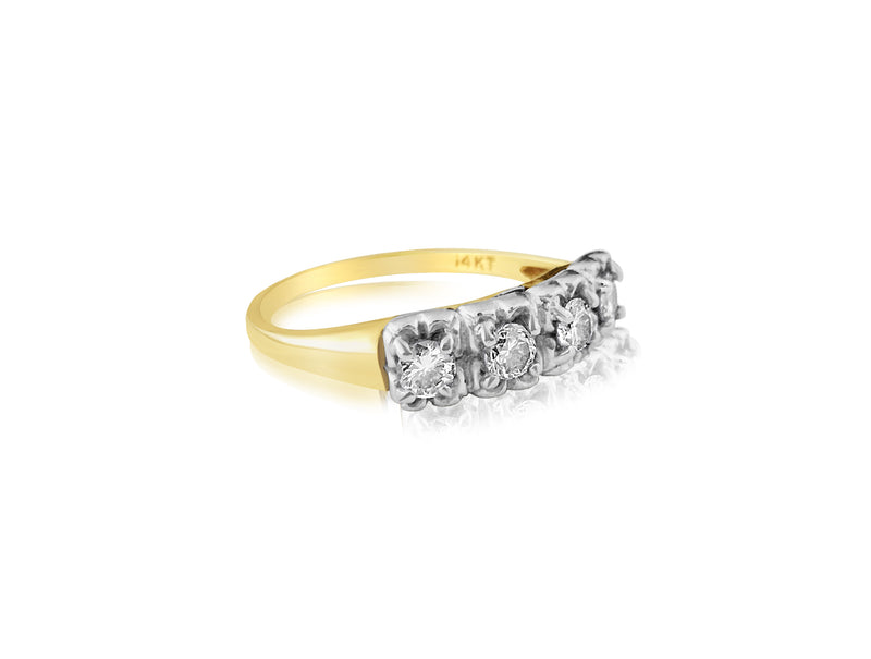 Vintage, Two Tone 0.48 CT Diamond & Gold Ring - Prince The Jeweler vintage-two-tone-0-48-ct-diamond-gold-ring, Rings