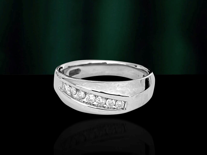 Mens, Diamond & Gold Engagement Band/Ring - Prince The Jeweler mens-diamond-gold-engagement-band-ring, Rings