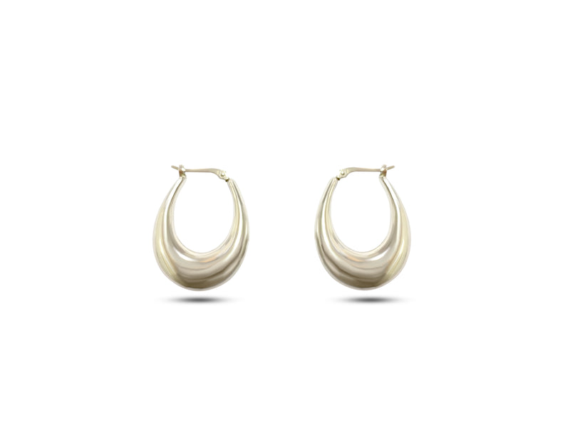 CARLA 14k White Gold Hoop Dangle Earrings - Prince The Jeweler carla-14k-white-gold-hoop-dangle-earrings, Earrings
