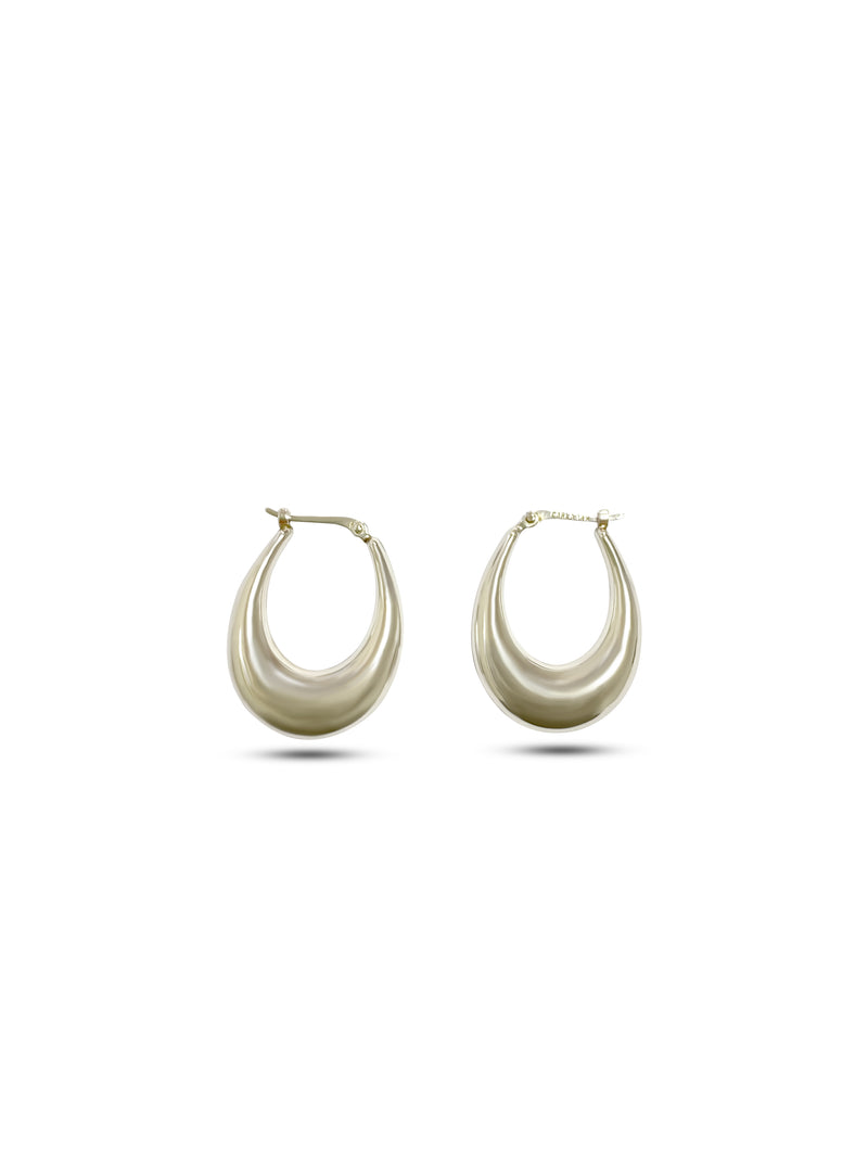CARLA 14k White Gold Hoop Dangle Earrings - Prince The Jeweler carla-14k-white-gold-hoop-dangle-earrings, Earrings