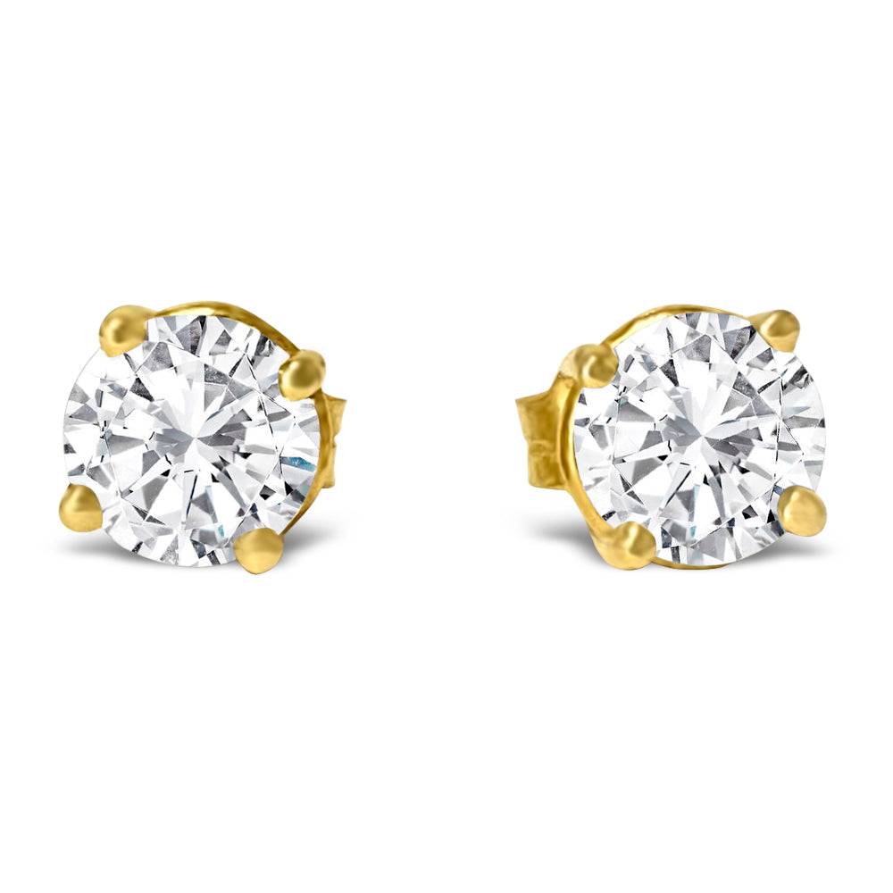 3mm VVS Diamond Studs in 14k Gold Unisex - Prince The Jeweler 3mm-vvs-diamond-studs-in-14k-gold-unisex, Earrings