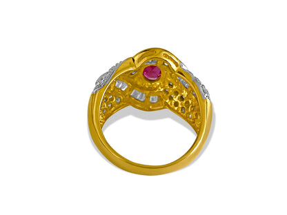 Vintage 14k Gold, 2.70 Carat Ruby & Diamond Ring - Prince The Jeweler vintage-14k-gold-2-70-carat-ruby-diamond-ring, Rings