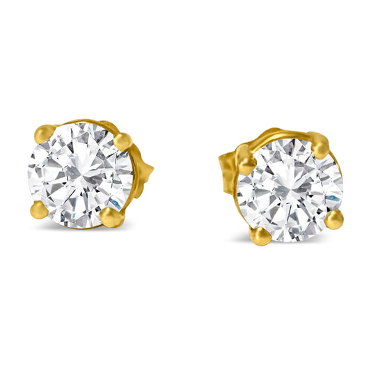 4mm VVS Diamond Studs in 14k Gold Unisex - Prince The Jeweler 4mm-vvs-diamond-studs-in-14k-gold-unisex, Earrings