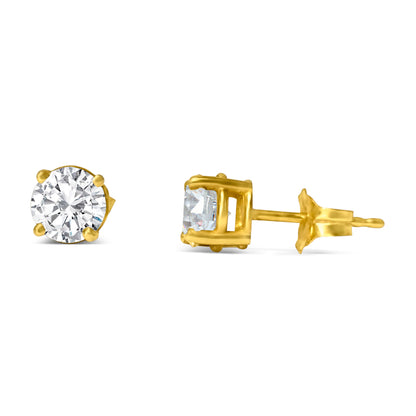 4mm VVS Diamond Studs in 14k Gold Unisex - Prince The Jeweler 4mm-vvs-diamond-studs-in-14k-gold-unisex, Earrings