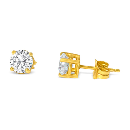 4mm VVS Diamond Studs in 14k Gold Unisex - Prince The Jeweler 4mm-vvs-diamond-studs-in-14k-gold-unisex, Earrings