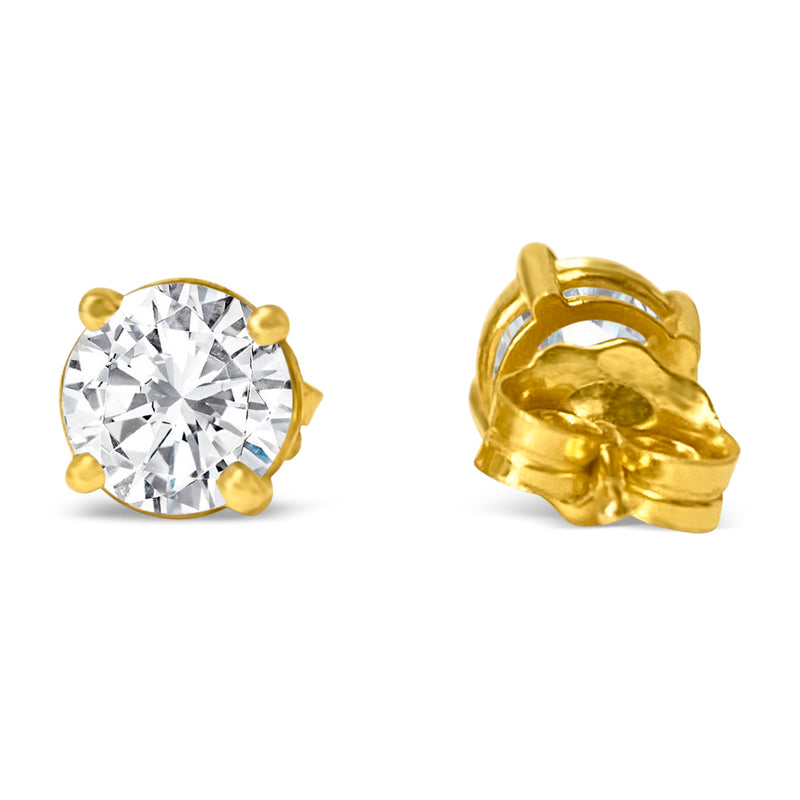 4mm VVS Diamond Studs in 14k Gold Unisex - Prince The Jeweler 4mm-vvs-diamond-studs-in-14k-gold-unisex, Earrings