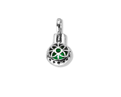 14K White Gold, 3.20 Carat Emerald & Diamond Pendant - Prince The Jeweler 14k-white-gold-3-20-carat-emerald-diamond-pendant, Necklaces & Pendants