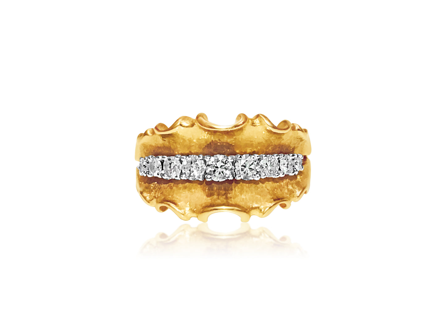 14K Yellow Gold, 1.10 Carat VINTAGE White Diamond Ring. - Prince The Jeweler 14k-yellow-gold-1-10-carat-vintage-white-diamond-ring, Rings