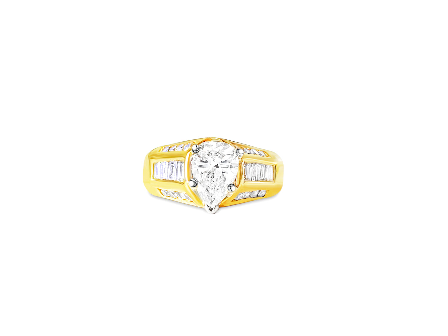 GIA Certified 2.00 Carat Diamond Engagement Ring in 18K Gold. - Prince The Jeweler gia-2-00-ct-diamond-engagement-ring-in-18k-gold, Rings