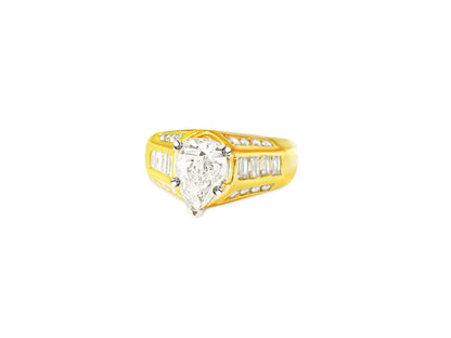 GIA Certified 2.00 Carat Diamond Engagement Ring in 18K Gold. - Prince The Jeweler gia-2-00-ct-diamond-engagement-ring-in-18k-gold, Rings