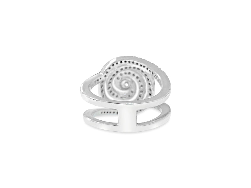 18k White Gold, 1.00ct Diamond Ring Swirl Motif - Prince The Jeweler 14k-white-gold-1-00-ct-diamond-swirl-ring, Rings