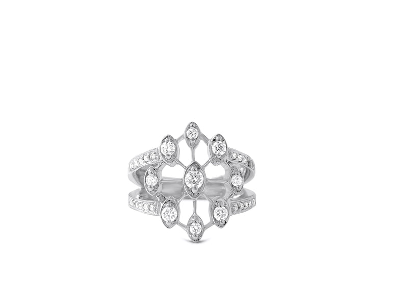 Art Deco 14k White Gold & 1.00 Carat Diamond Ring - Prince The Jeweler 14k-white-gold-1-00-carat-diamond-ring, Rings