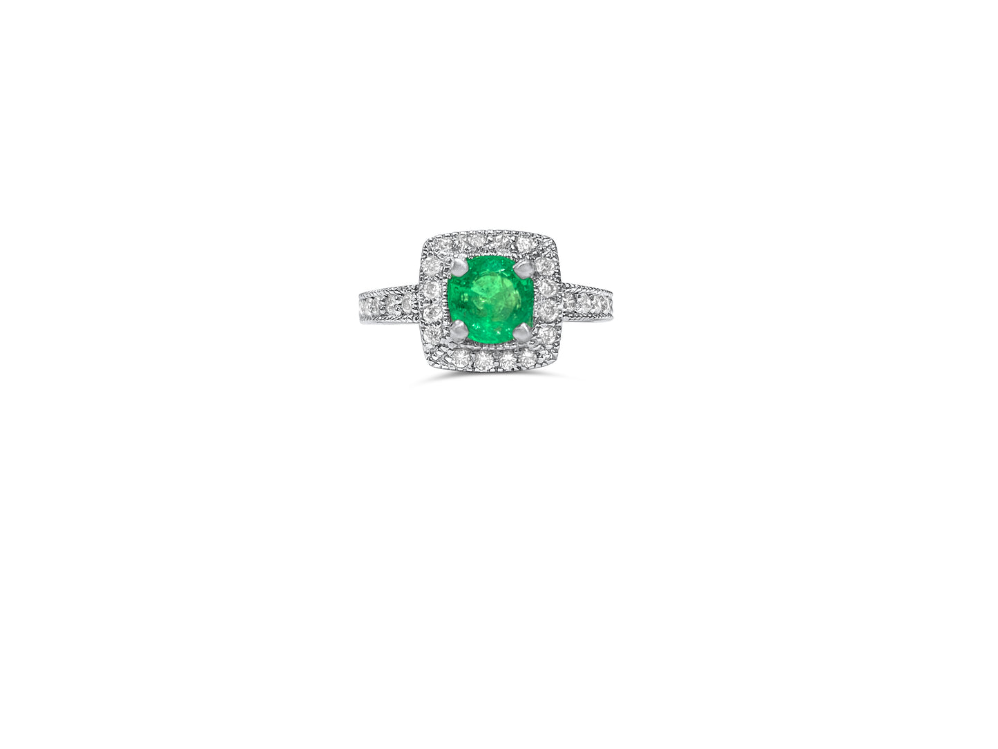 2.10 carat Emerald & Diamond Ring in 14K Gold. *Vintage* - Prince The Jeweler 2-10-carat-emerald-diamond-ring-in-14k-gold-vintage, Rings