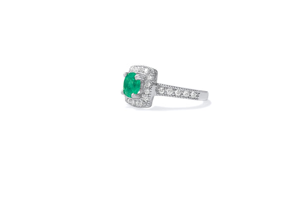 2.10 carat Emerald & Diamond Ring in 14K Gold. *Vintage* - Prince The Jeweler 2-10-carat-emerald-diamond-ring-in-14k-gold-vintage, Rings