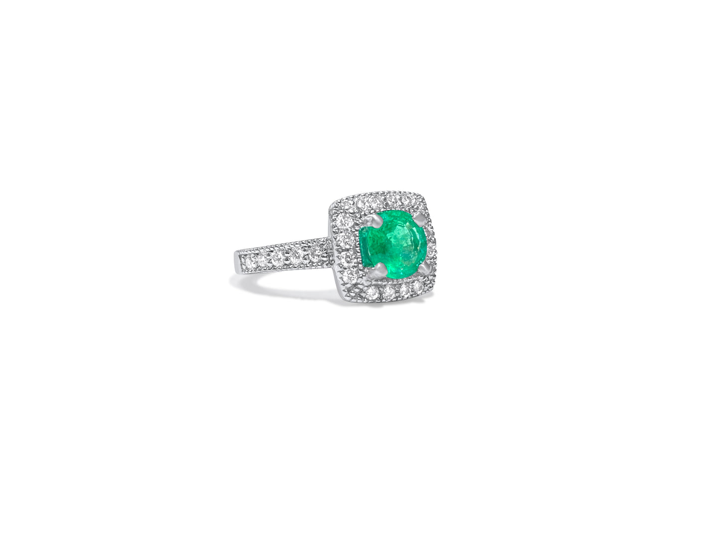 2.10 carat Emerald & Diamond Ring in 14K Gold. *Vintage* - Prince The Jeweler 2-10-carat-emerald-diamond-ring-in-14k-gold-vintage, Rings