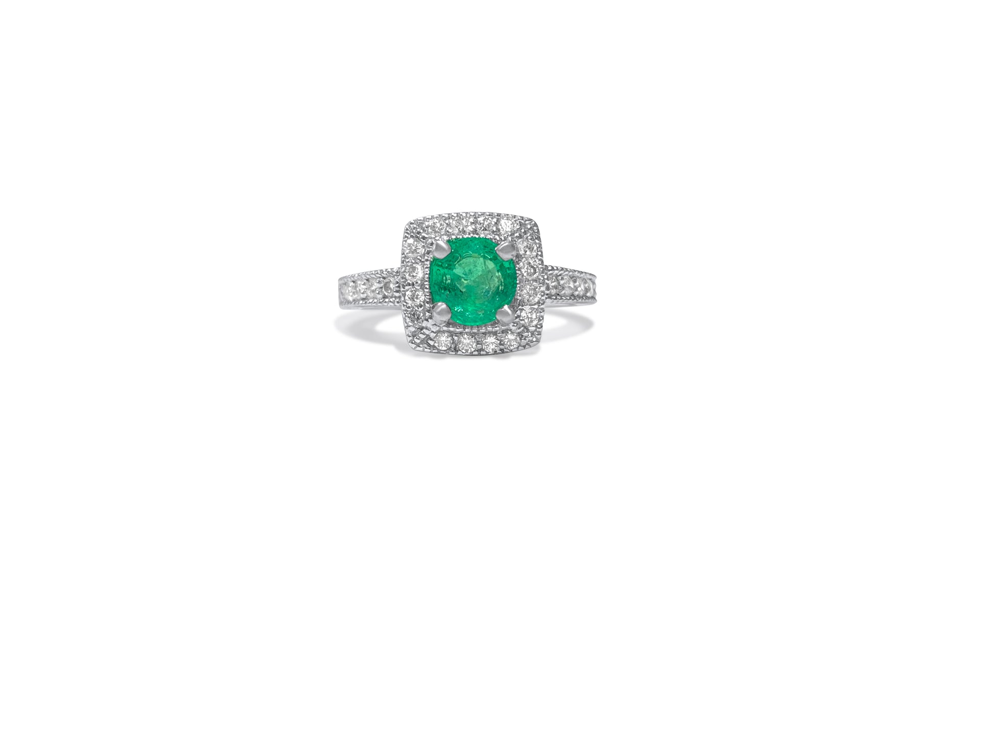 2.10 carat Emerald & Diamond Ring in 14K Gold. *Vintage* - Prince The Jeweler 2-10-carat-emerald-diamond-ring-in-14k-gold-vintage, Rings