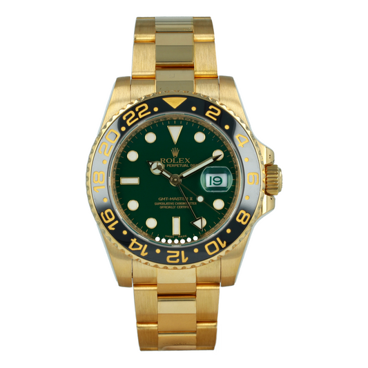 Rolex GMT II Yellow Gold 116718LN Men's Luxury Watch