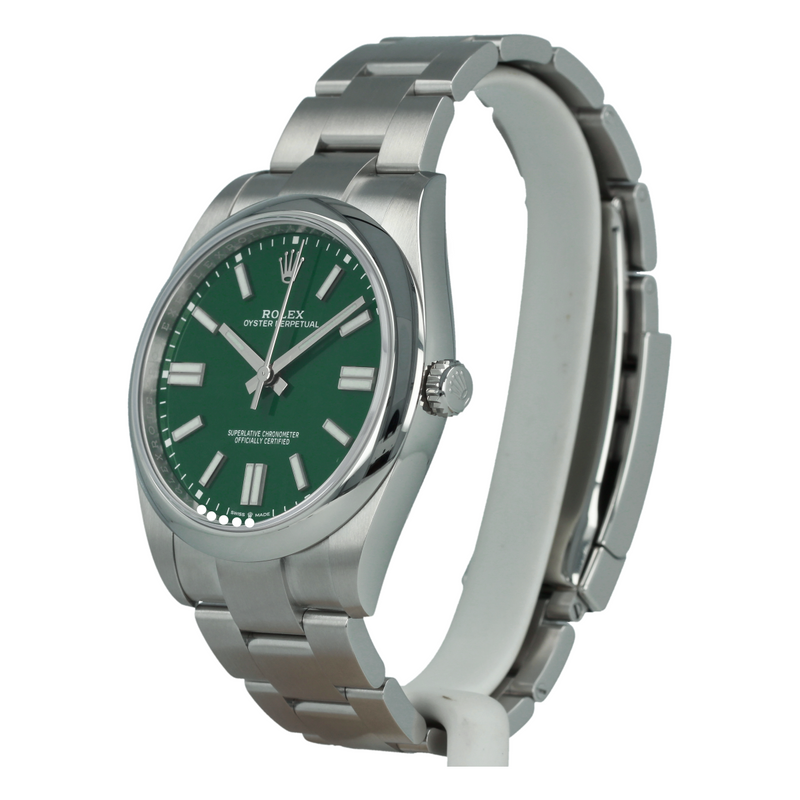 Rolex Oyster Perpetual Green Dial 124300 Men's Luxury Watch